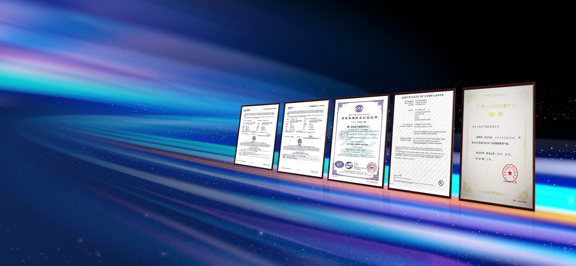 Numerous certifications